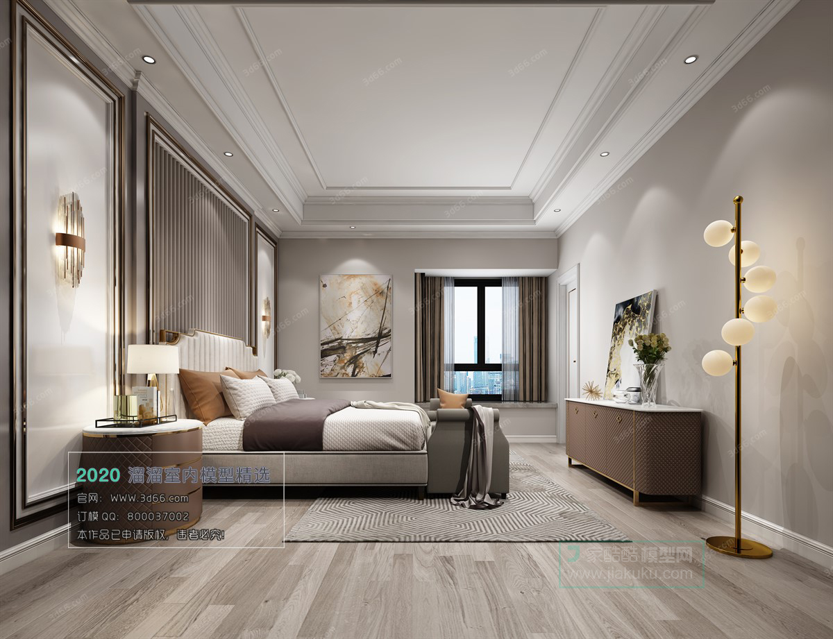 BEDROOM – MODERN STYLE – 3D MODELS – 025 - thumbnail 1