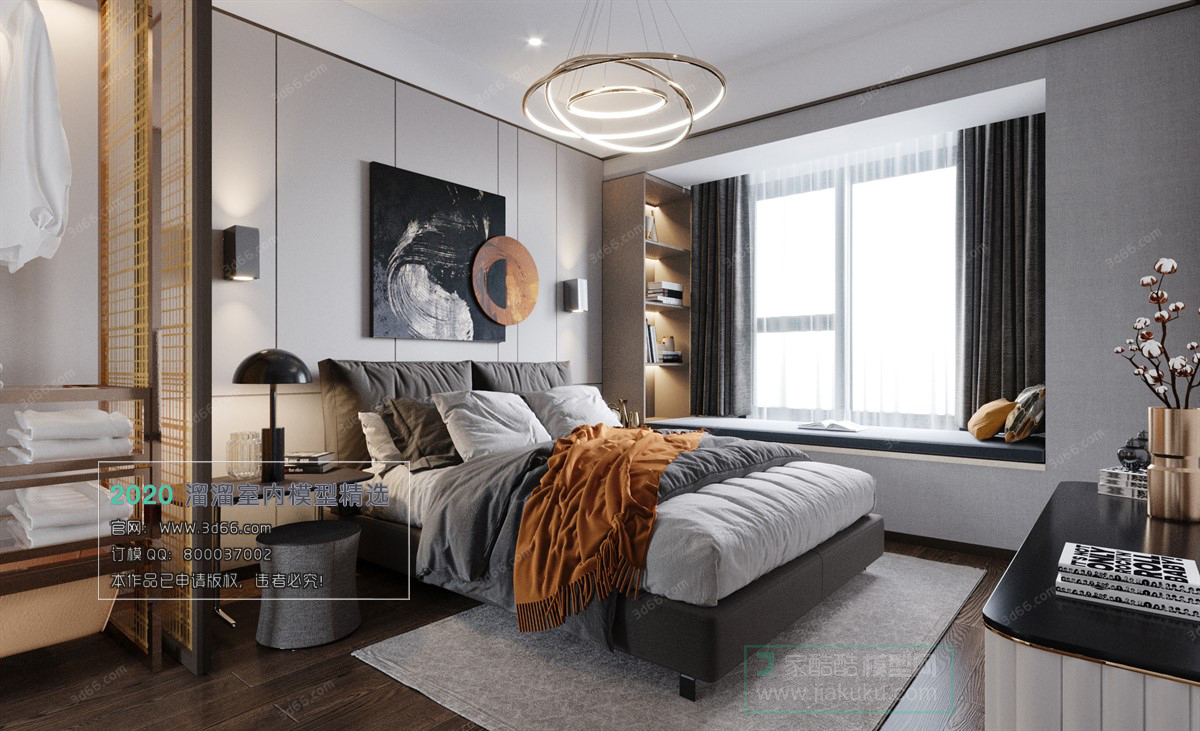 BEDROOM – MODERN STYLE – 3D MODELS – 052 - thumbnail 1