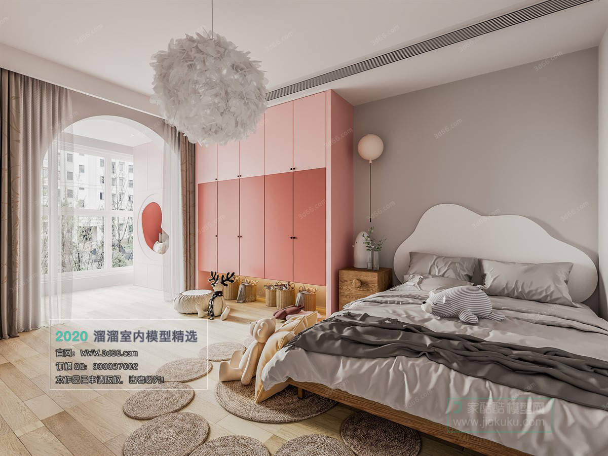 BEDROOM – MODERN STYLE – 3D MODELS – 060 - thumbnail 1