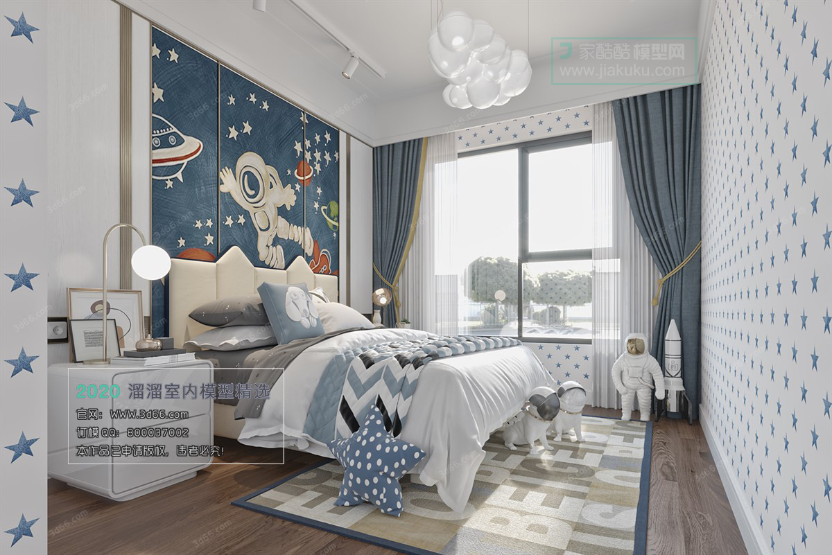 BEDROOM – MODERN STYLE – 3D MODELS – 062 - thumbnail 1