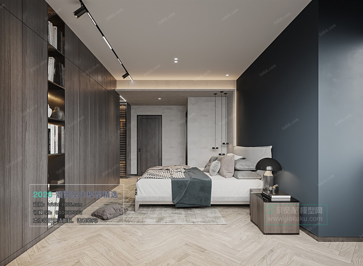 BEDROOM – MODERN STYLE – 3D MODELS – 088 - thumbnail 1