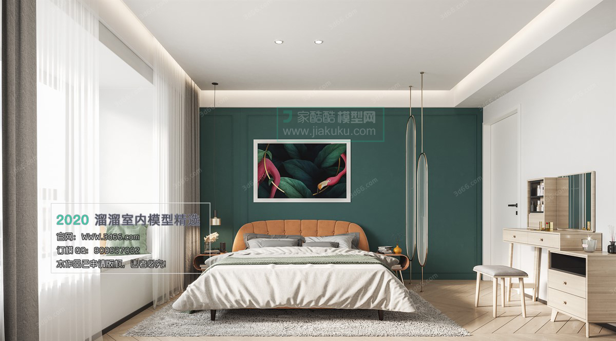 BEDROOM – MODERN STYLE – 3D MODELS – 091 - thumbnail 1