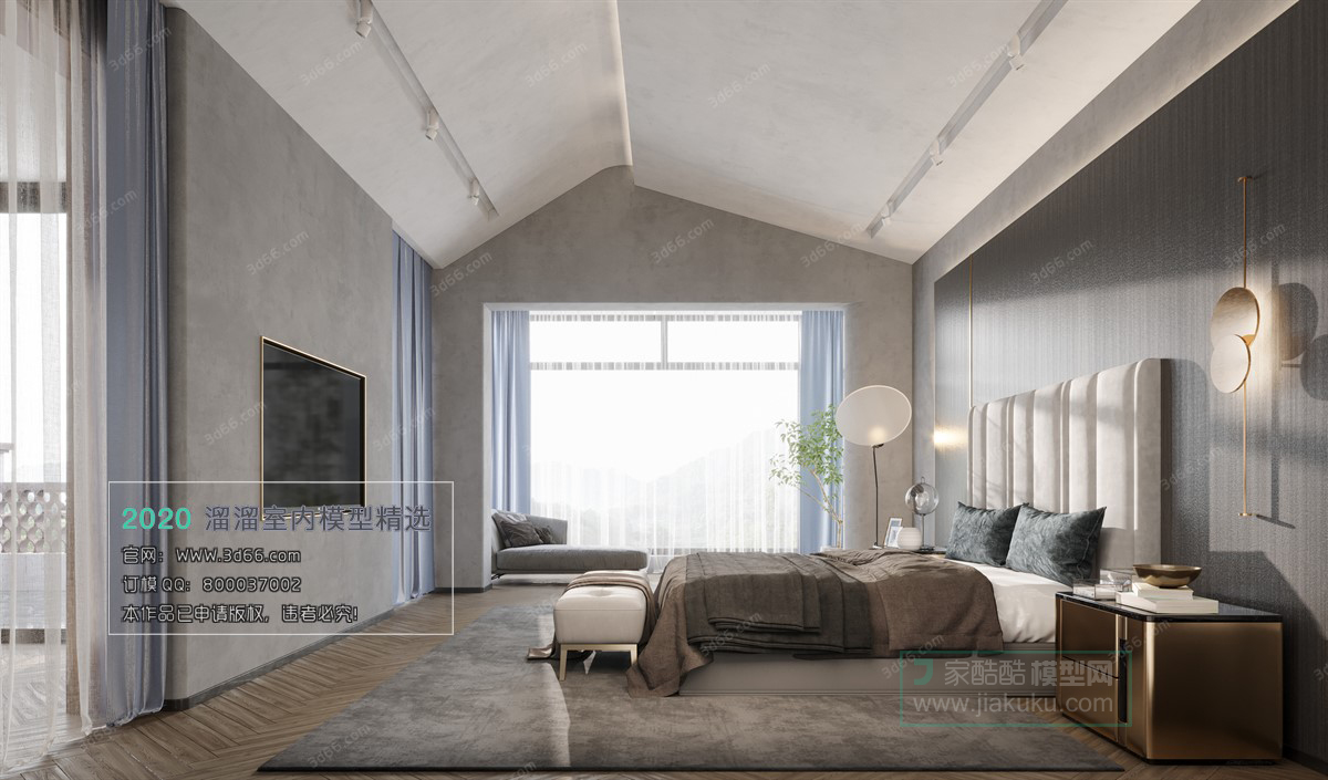 BEDROOM – MODERN STYLE – 3D MODELS – 105 - thumbnail 1