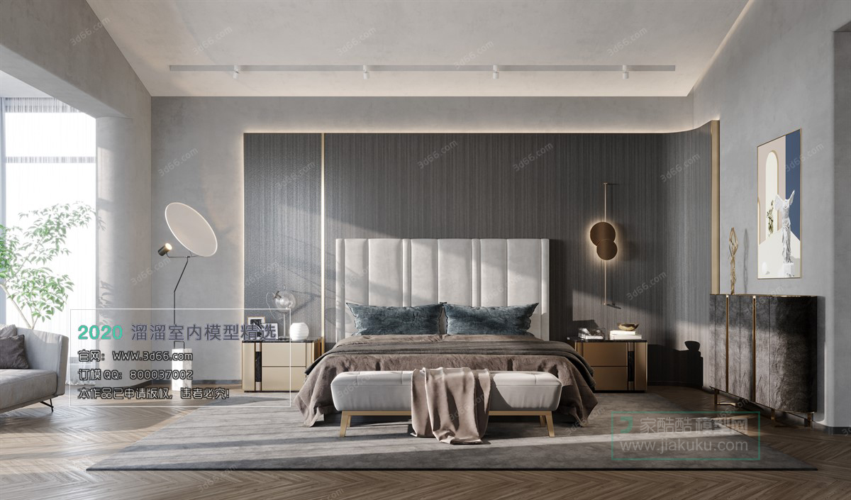 BEDROOM – MODERN STYLE – 3D MODELS – 106 - thumbnail 1