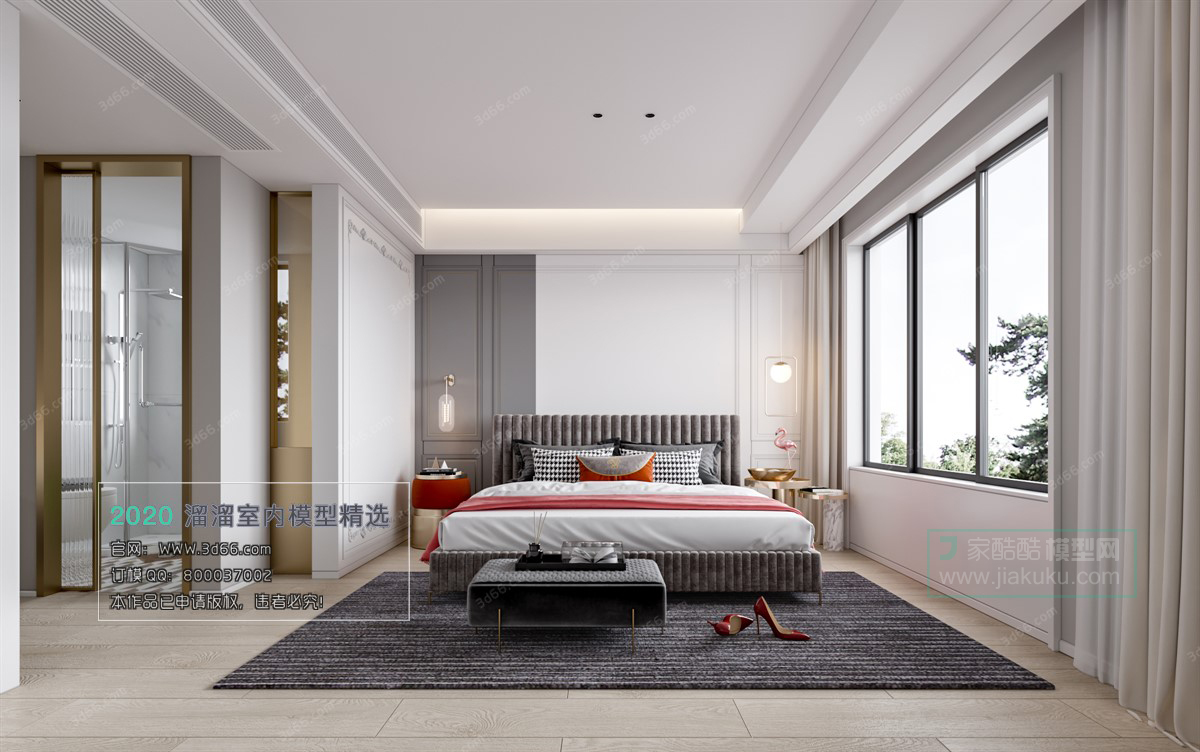 BEDROOM – MODERN STYLE – 3D MODELS – 108 - thumbnail 1