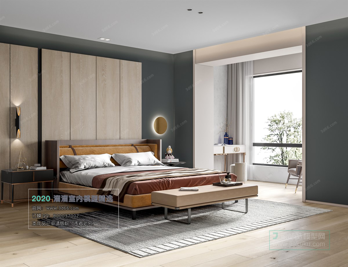 BEDROOM – MODERN STYLE – 3D MODELS – 111 - thumbnail 1