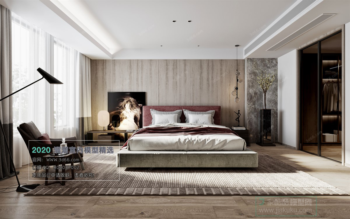 BEDROOM – MODERN STYLE – 3D MODELS – 113 - thumbnail 1