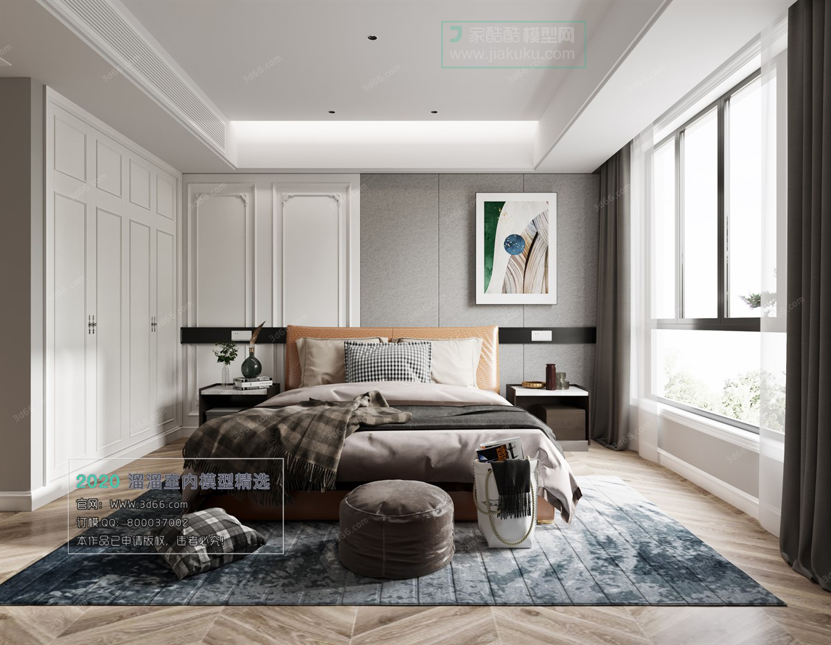 BEDROOM – MODERN STYLE – 3D MODELS – 116 - thumbnail 1