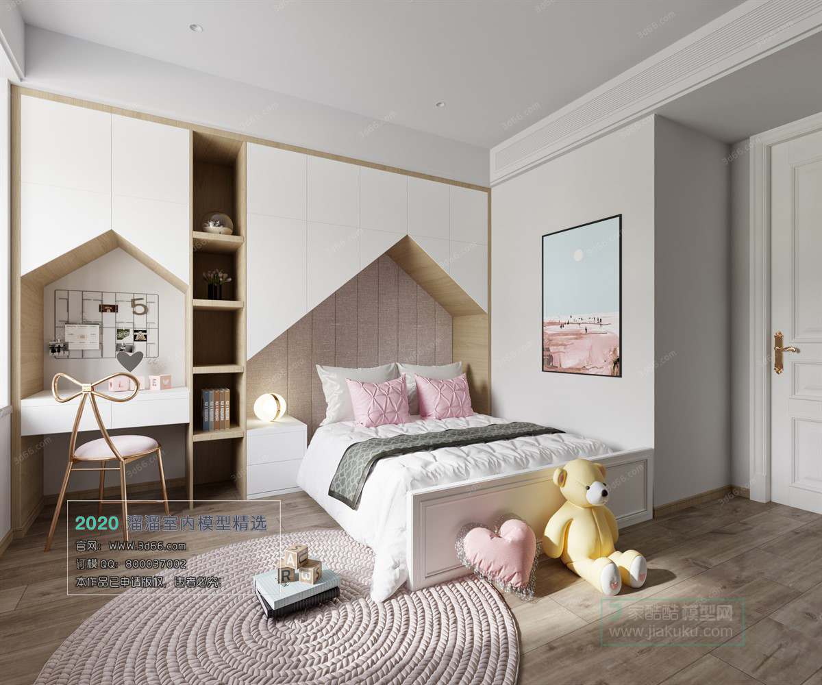 BEDROOM – MODERN STYLE – 3D MODELS – 118 - thumbnail 1