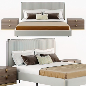 Bed 3D Download – Modern Style – 001 - thumbnail 1