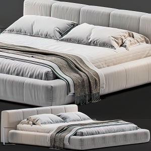 Bed 3D Download – Modern Style – 003 - thumbnail 1