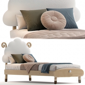 Bed 3D Download – Modern Style – 012 - thumbnail 1