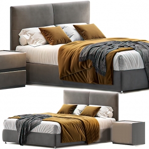 Bed 3D Download – Modern Style – 015 - thumbnail 1