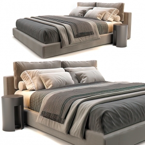 Bed 3D Download – Modern Style – 036 - thumbnail 1