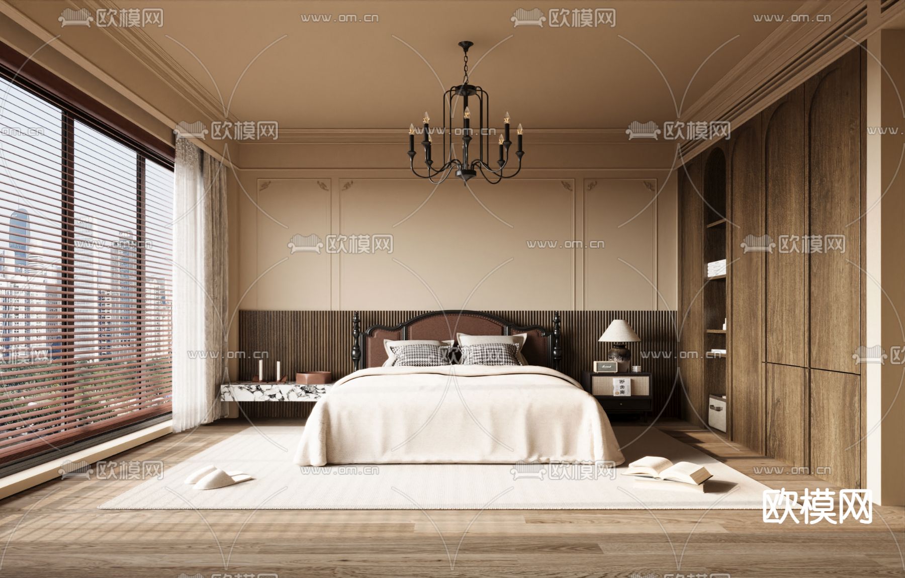 BEDROOM – MODERN STYLE – CORONA – 3D MODEL – 2062 - thumbnail 1