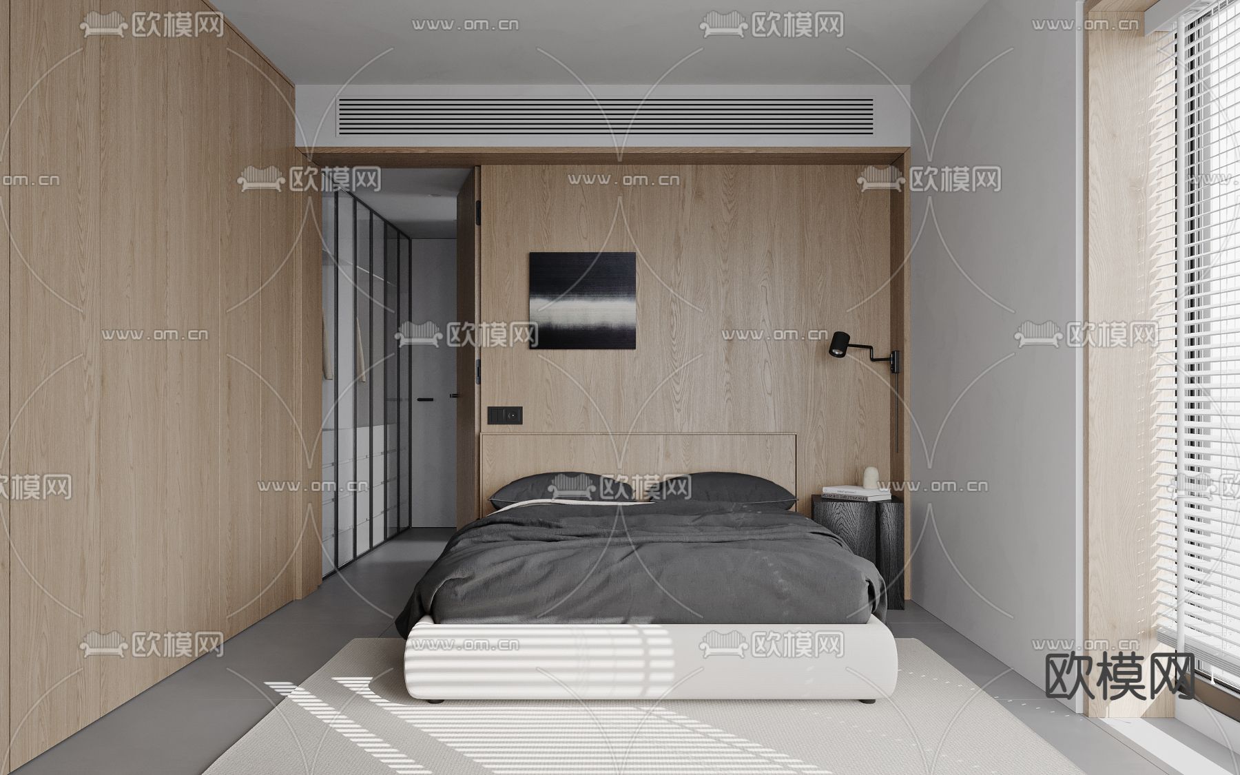 BEDROOM – MODERN STYLE – CORONA – 3D MODEL – 2144 - thumbnail 1