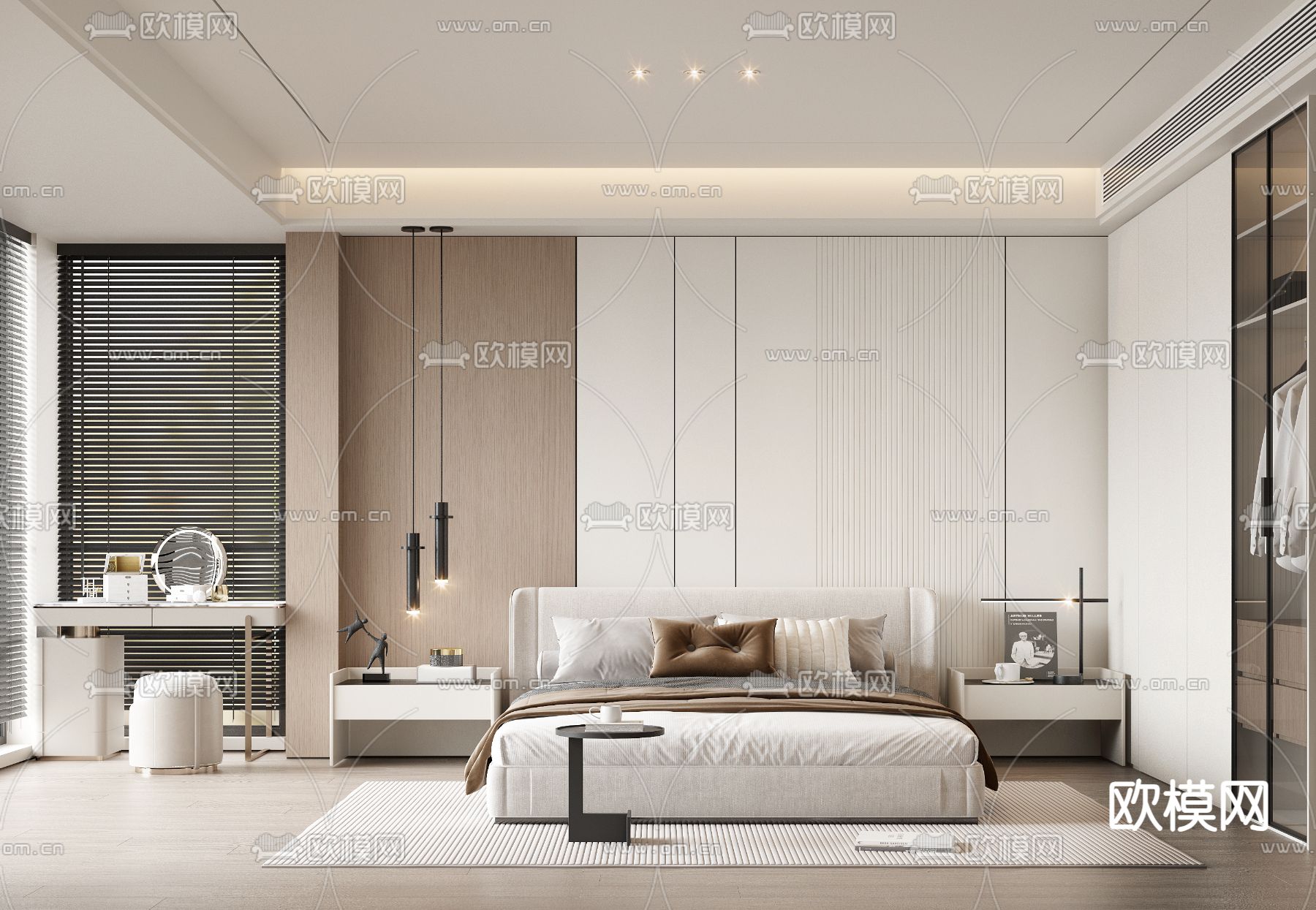 BEDROOM – MODERN STYLE – VRAY / CORONA – 3D MODEL – 2122 - thumbnail 1