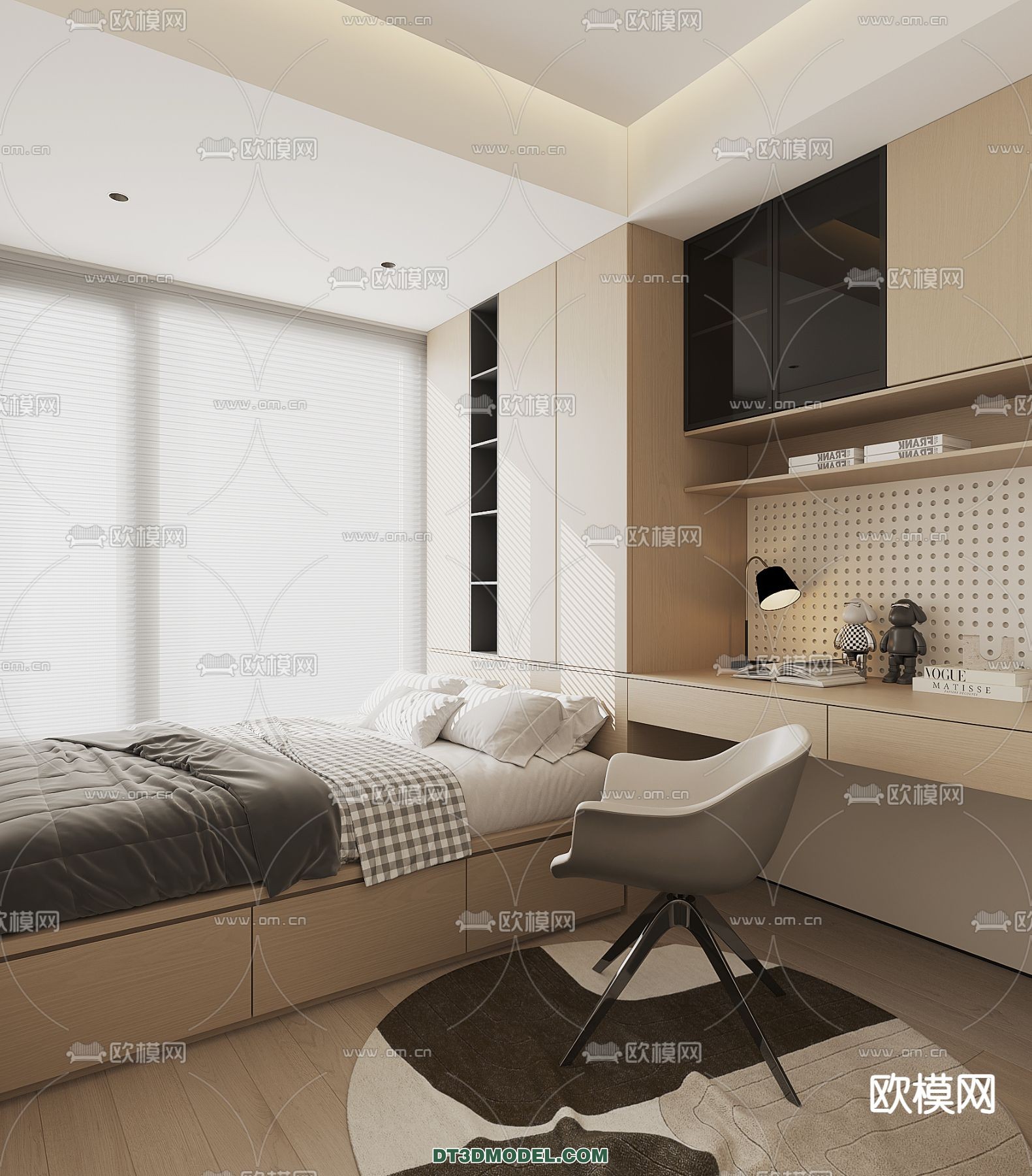 Tatami Bedroom – Japan Bedroom – 3D Scene – 005 - thumbnail 1