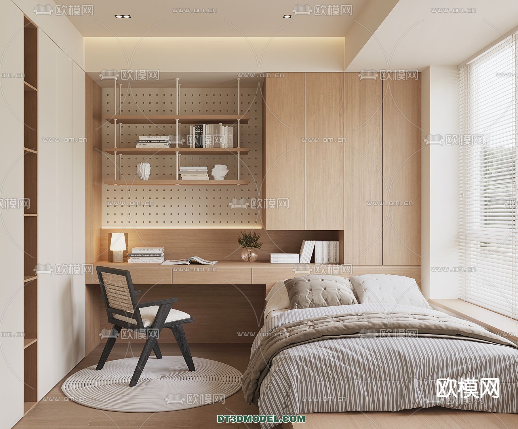 Tatami Bedroom – Japan Bedroom – 3D Scene – 010 - thumbnail 1