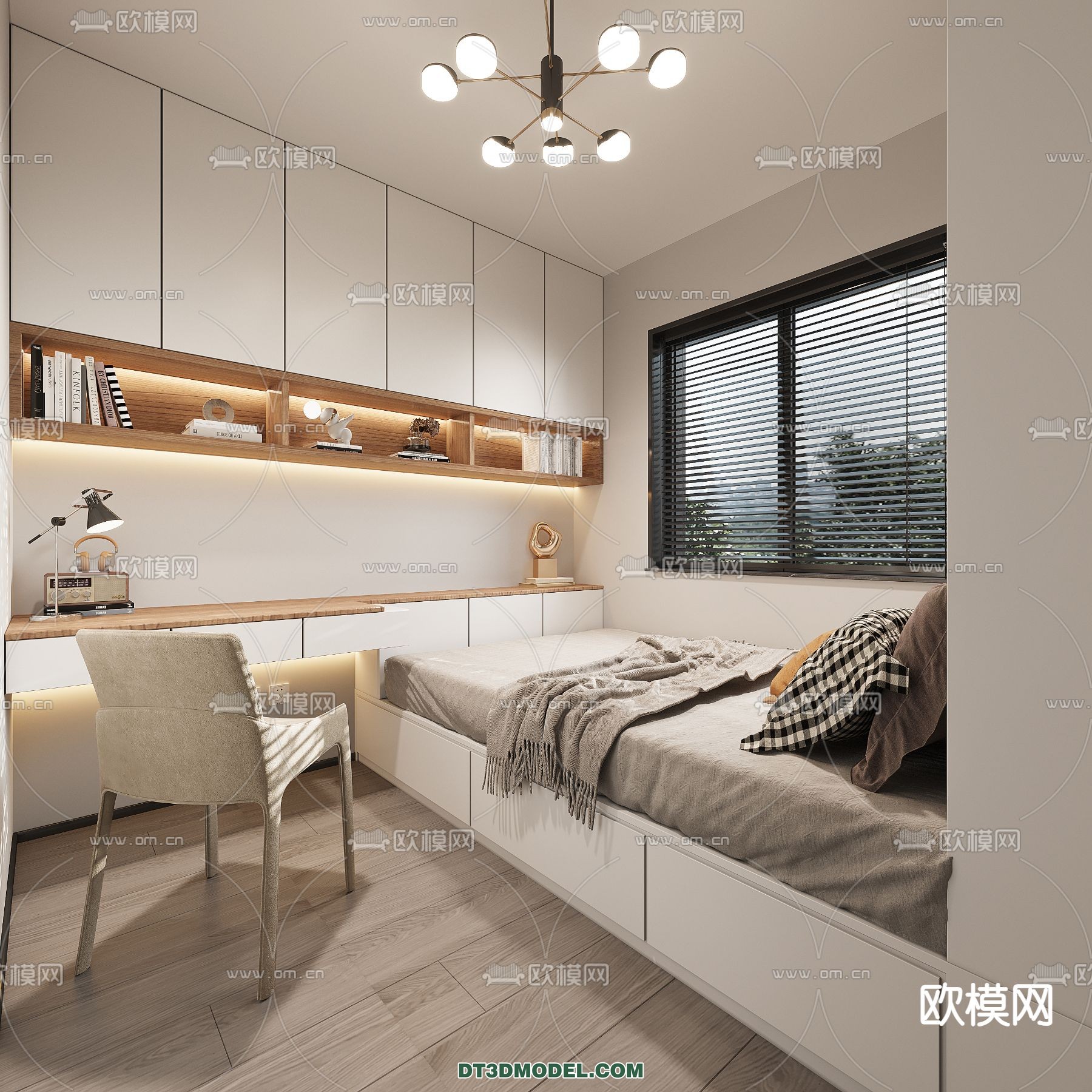 Tatami Bedroom – Japan Bedroom – 3D Scene – 012 - thumbnail 1