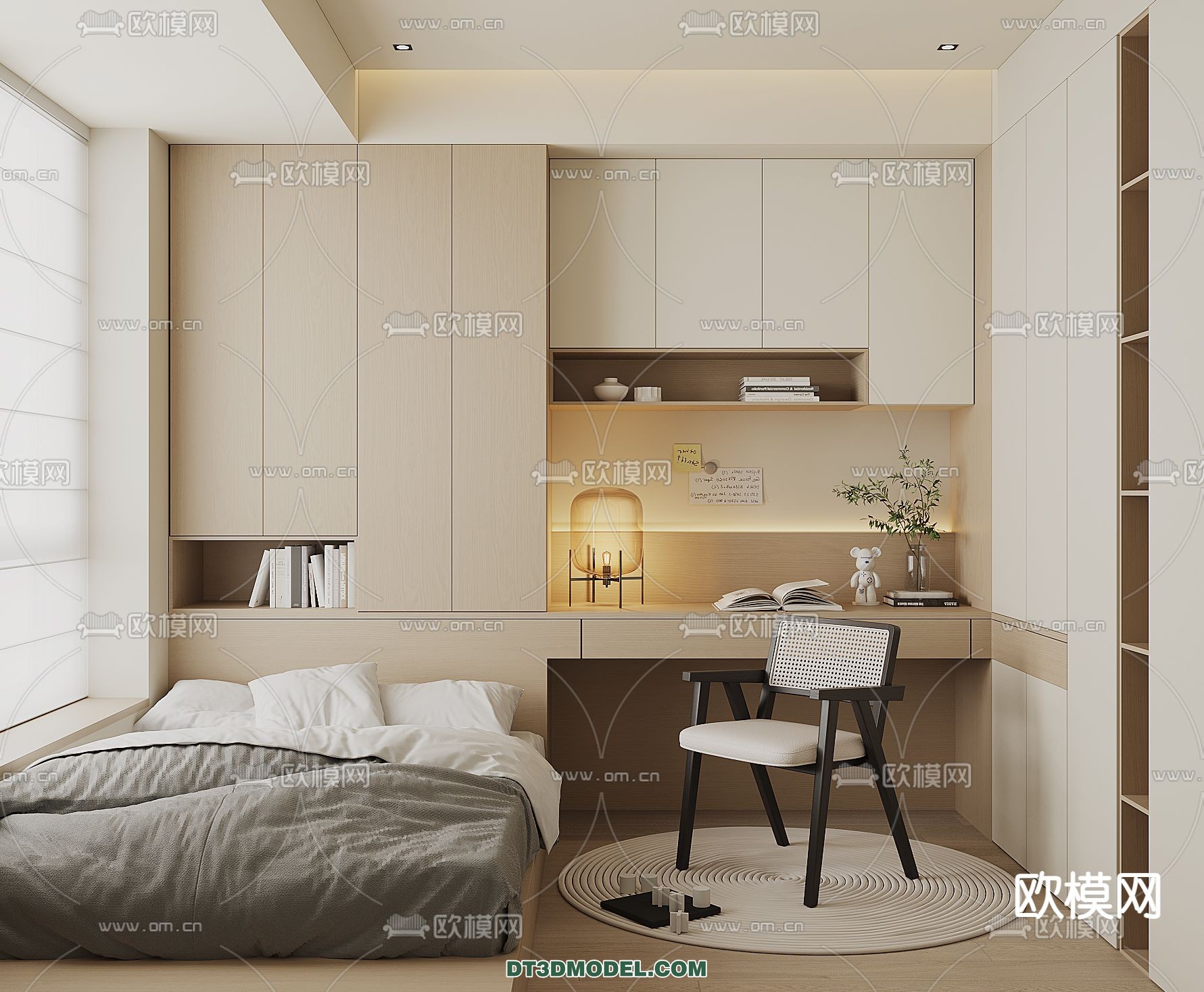 Tatami Bedroom – Japan Bedroom – 3D Scene – 017 - thumbnail 1