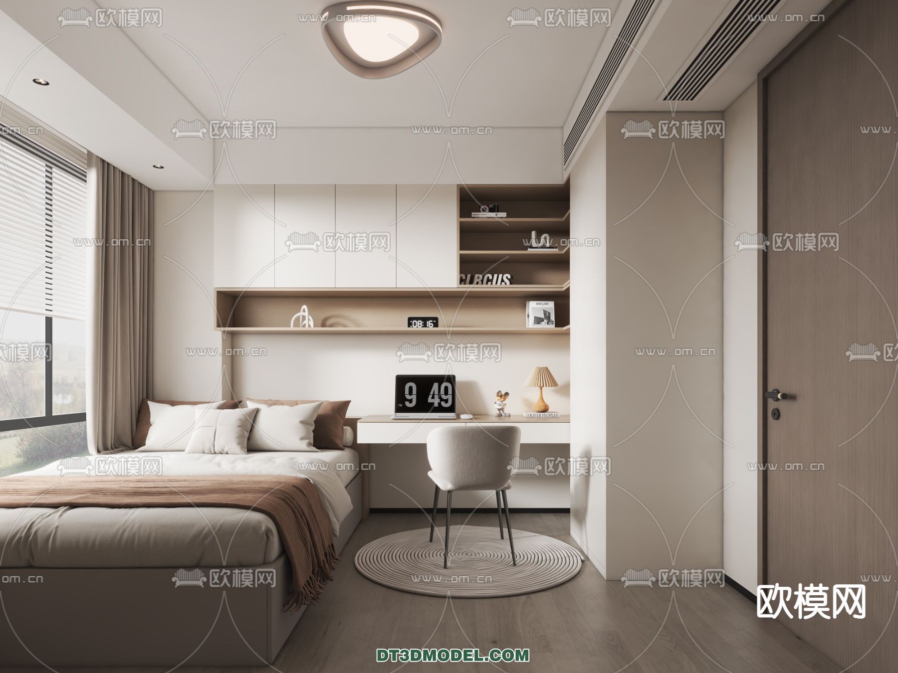 Tatami Bedroom – Japan Bedroom – 3D Scene – 019 - thumbnail 1