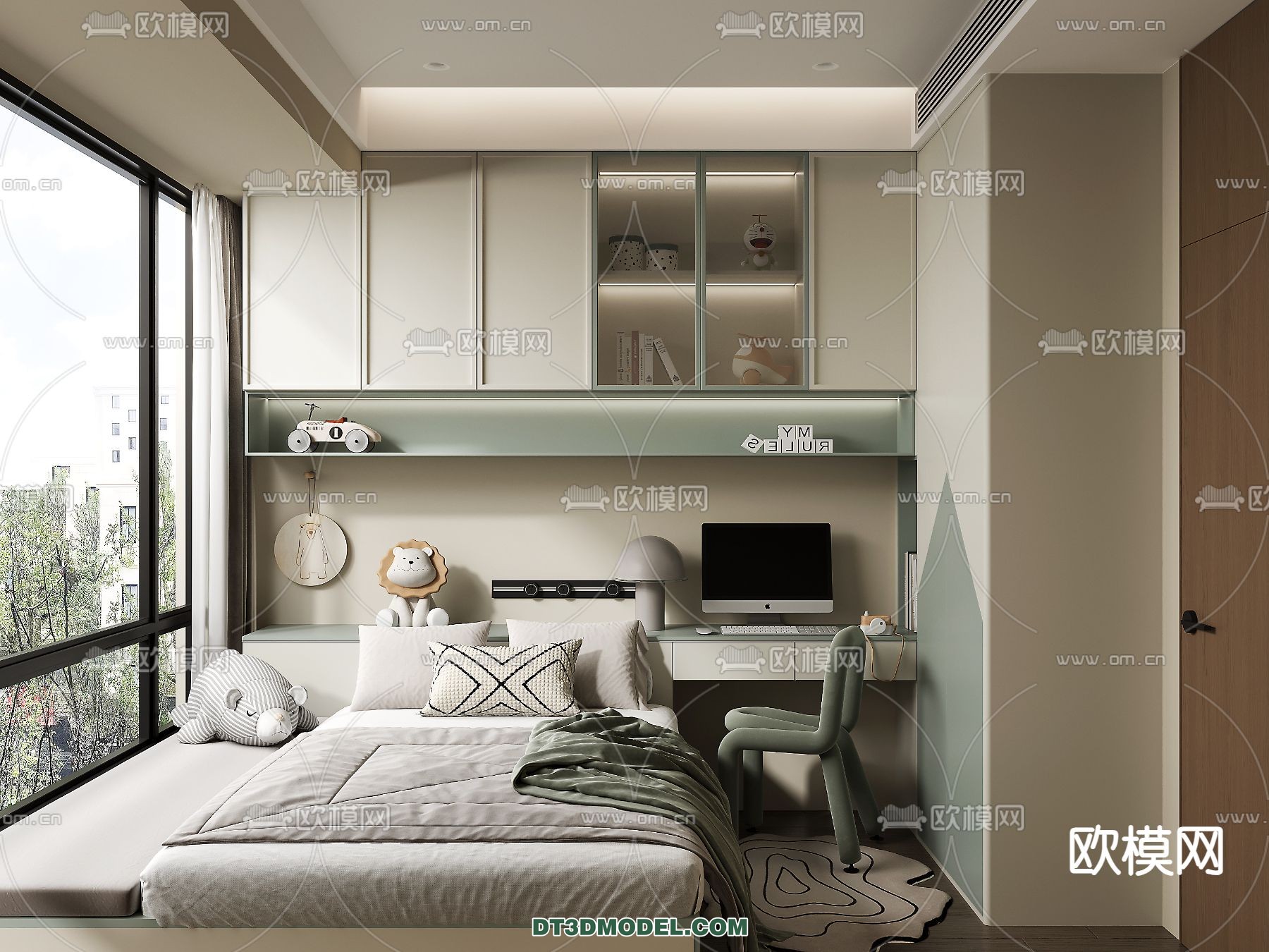 Tatami Bedroom – Japan Bedroom – 3D Scene – 020 - thumbnail 1