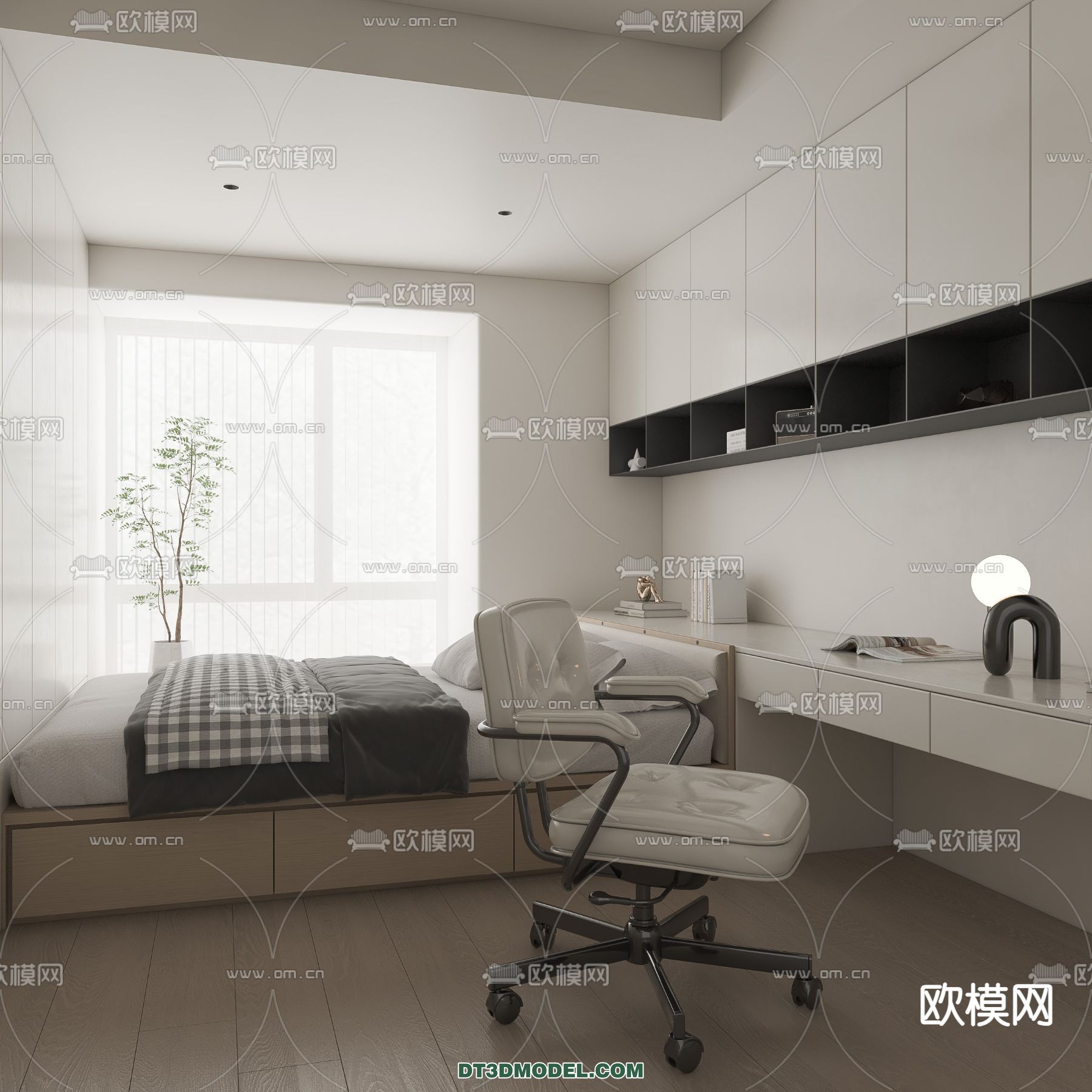 Tatami Bedroom – Japan Bedroom – 3D Scene – 022 - thumbnail 1