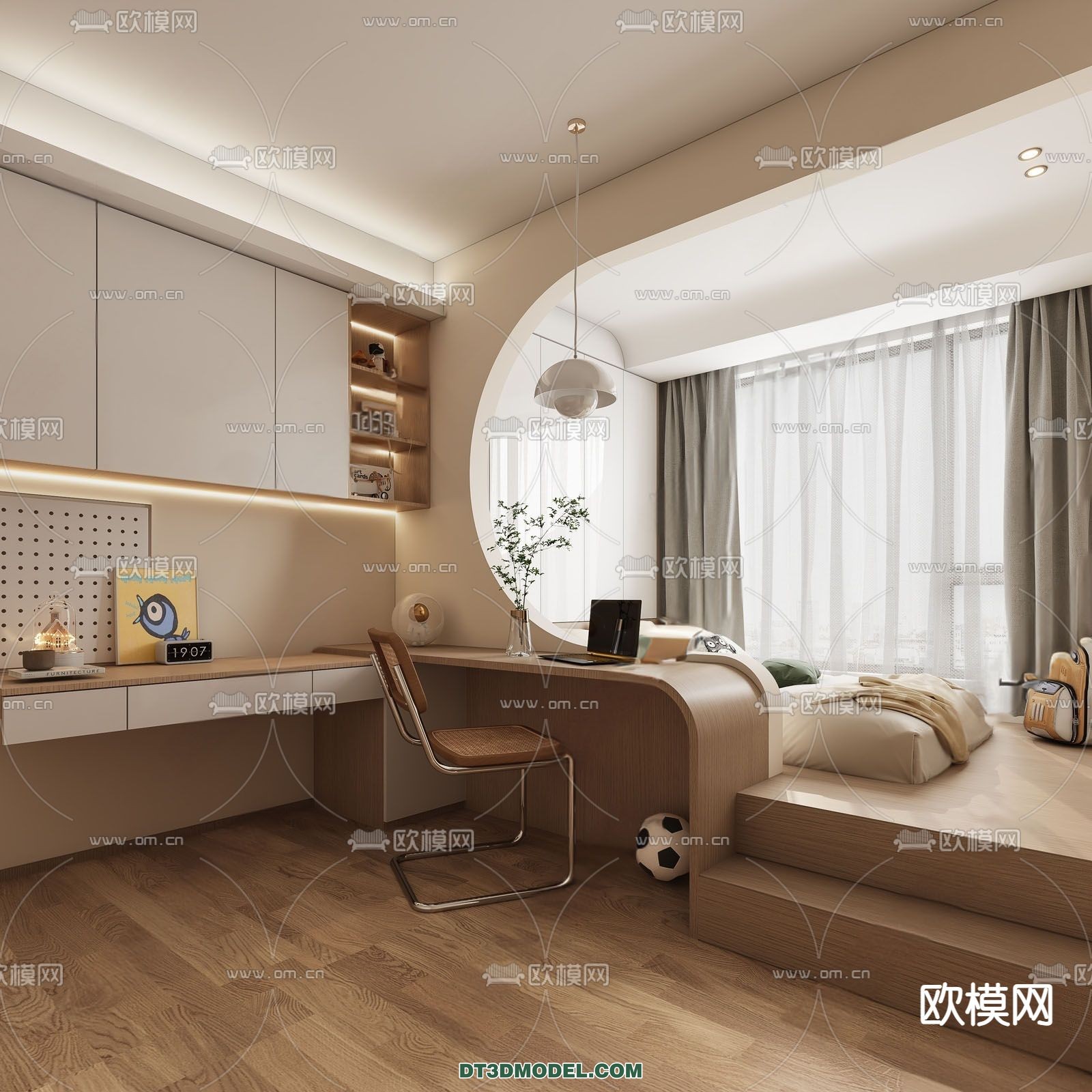 Tatami Bedroom – Japan Bedroom – 3D Scene – 023 - thumbnail 1