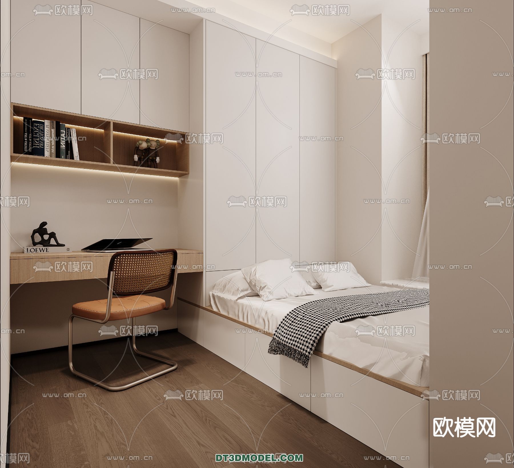 Tatami Bedroom – Japan Bedroom – 3D Scene – 026 - thumbnail 1