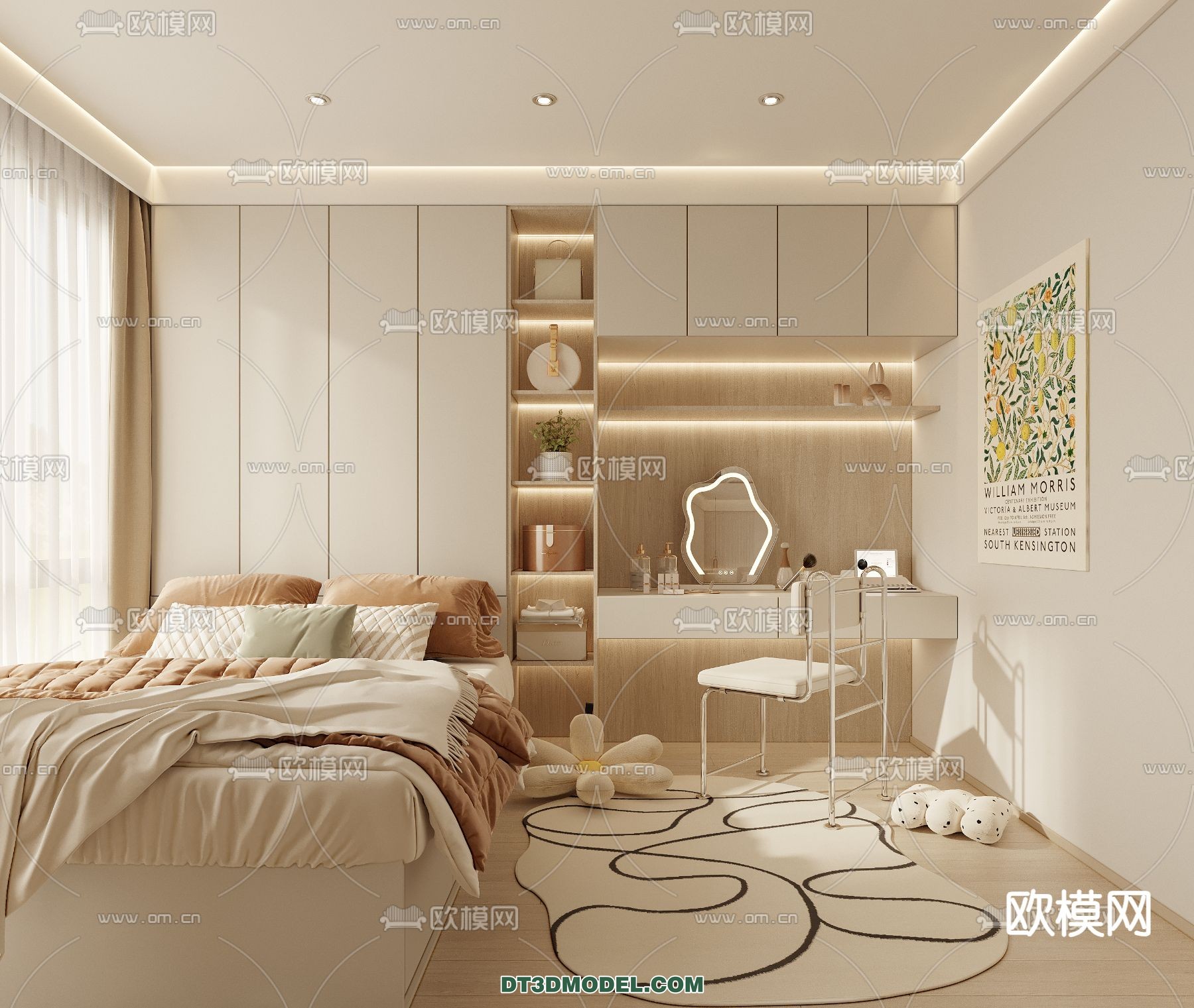 Tatami Bedroom – Japan Bedroom – 3D Scene – 027 - thumbnail 1
