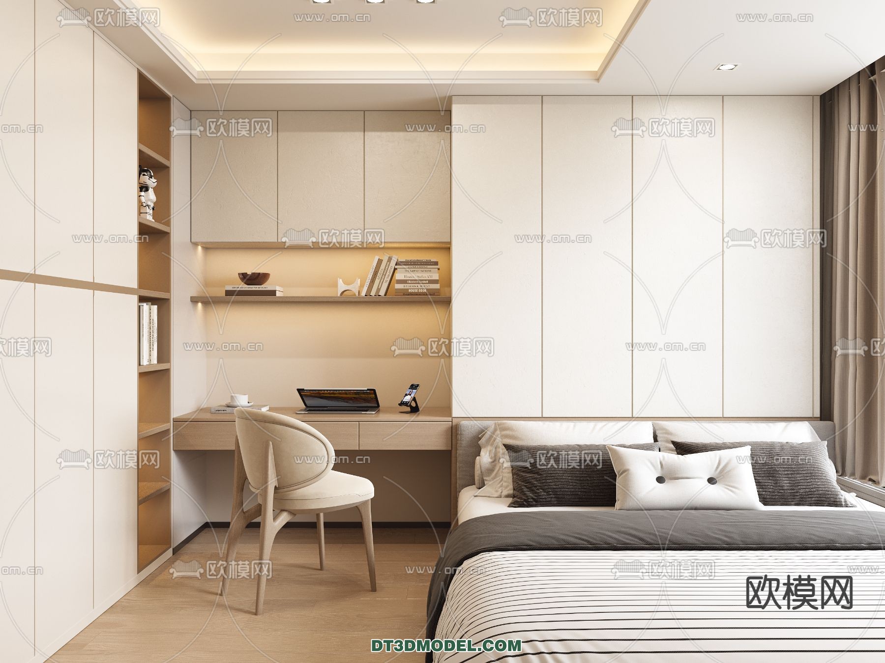 Tatami Bedroom – Japan Bedroom – 3D Scene – 035 - thumbnail 1