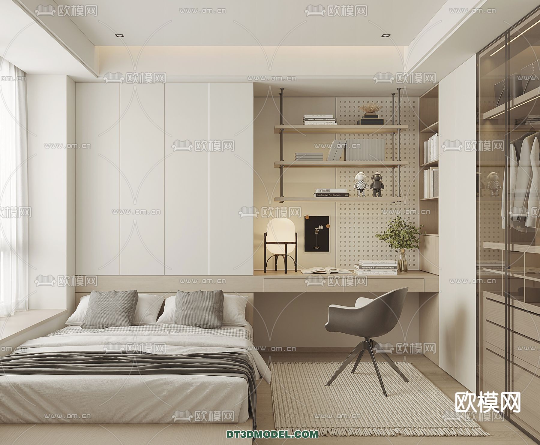 Tatami Bedroom – Japan Bedroom – 3D Scene – 036 - thumbnail 1