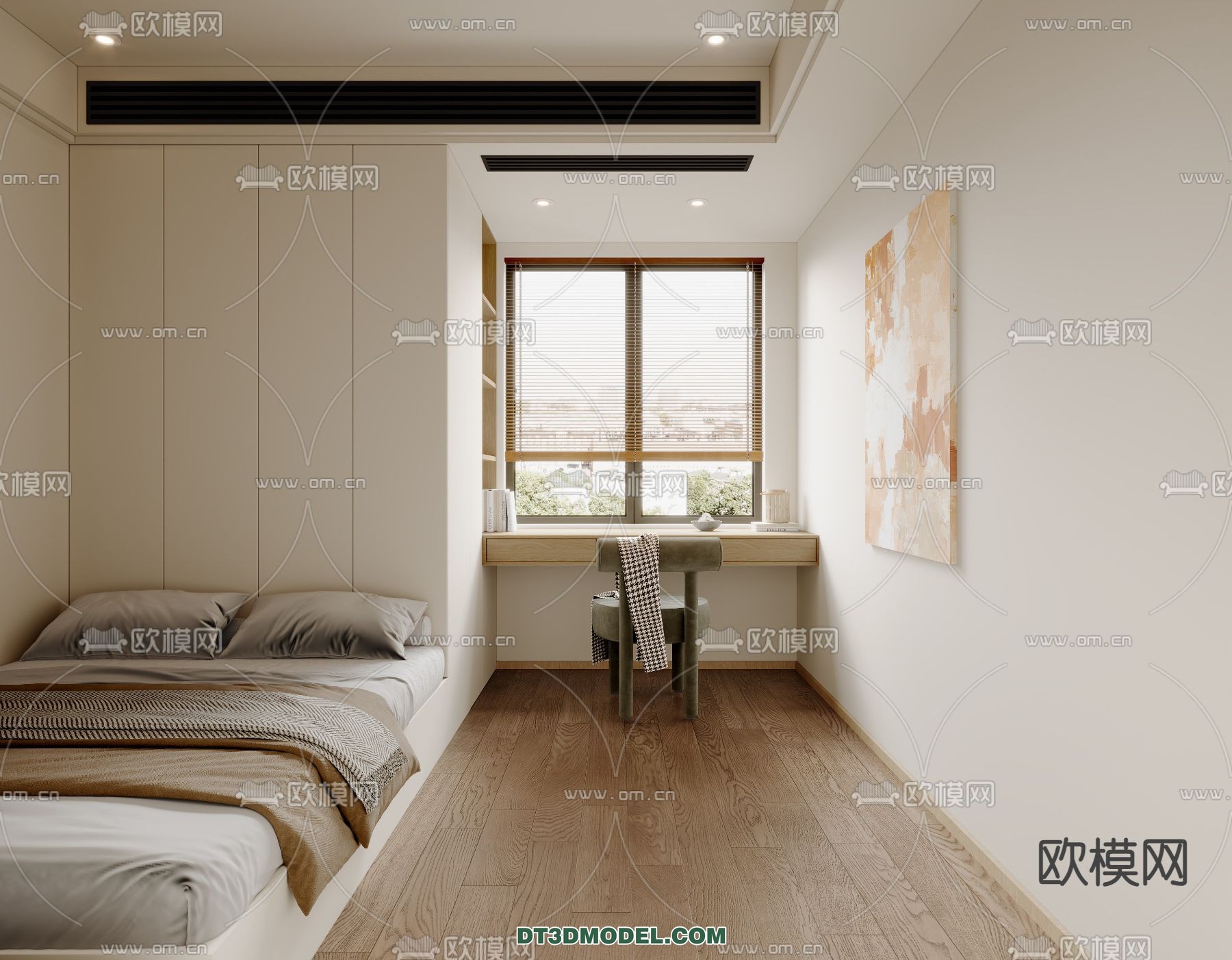 Tatami Bedroom – Japan Bedroom – 3D Scene – 039 - thumbnail 1
