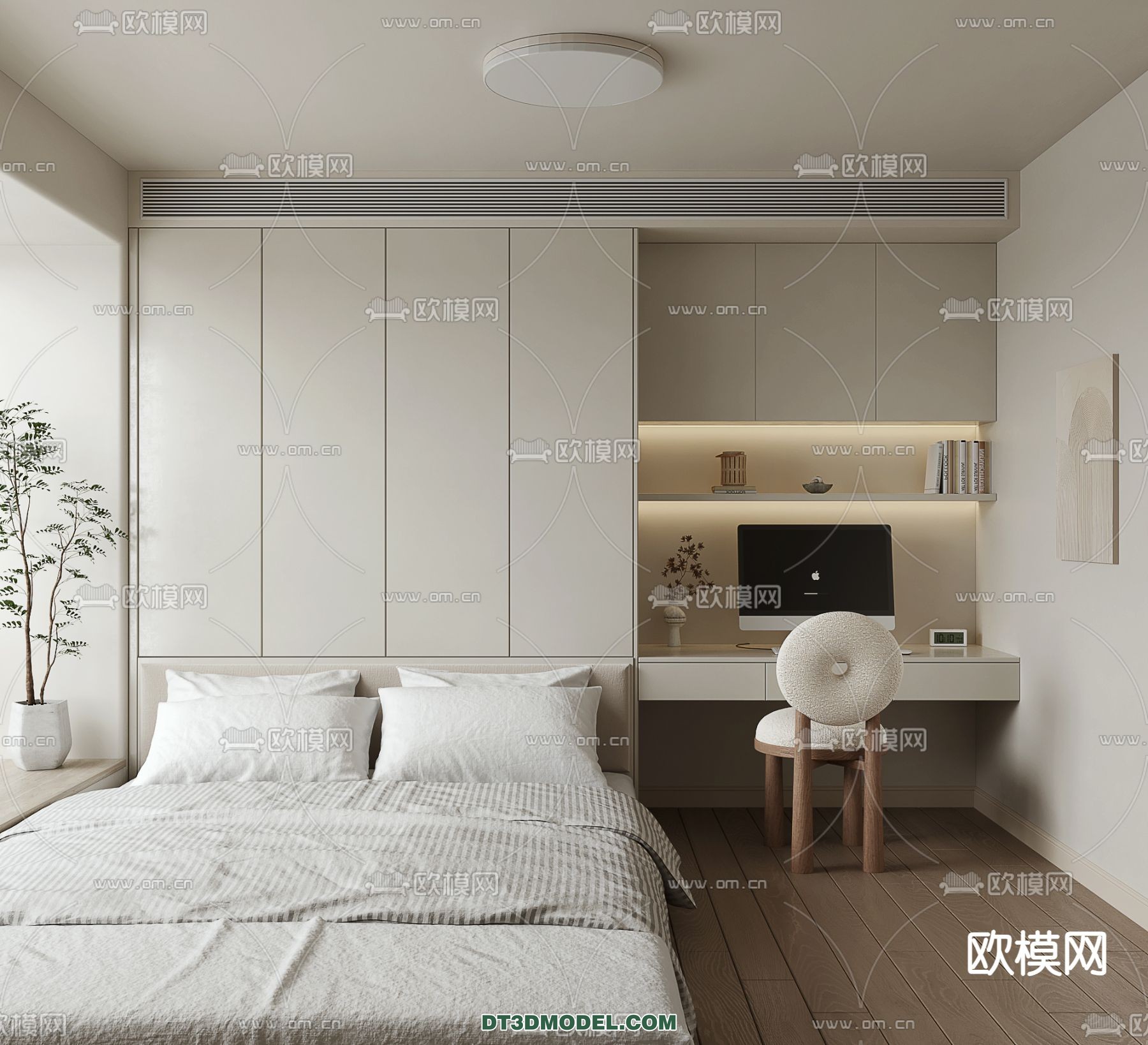 Tatami Bedroom – Japan Bedroom – 3D Scene – 040 - thumbnail 1