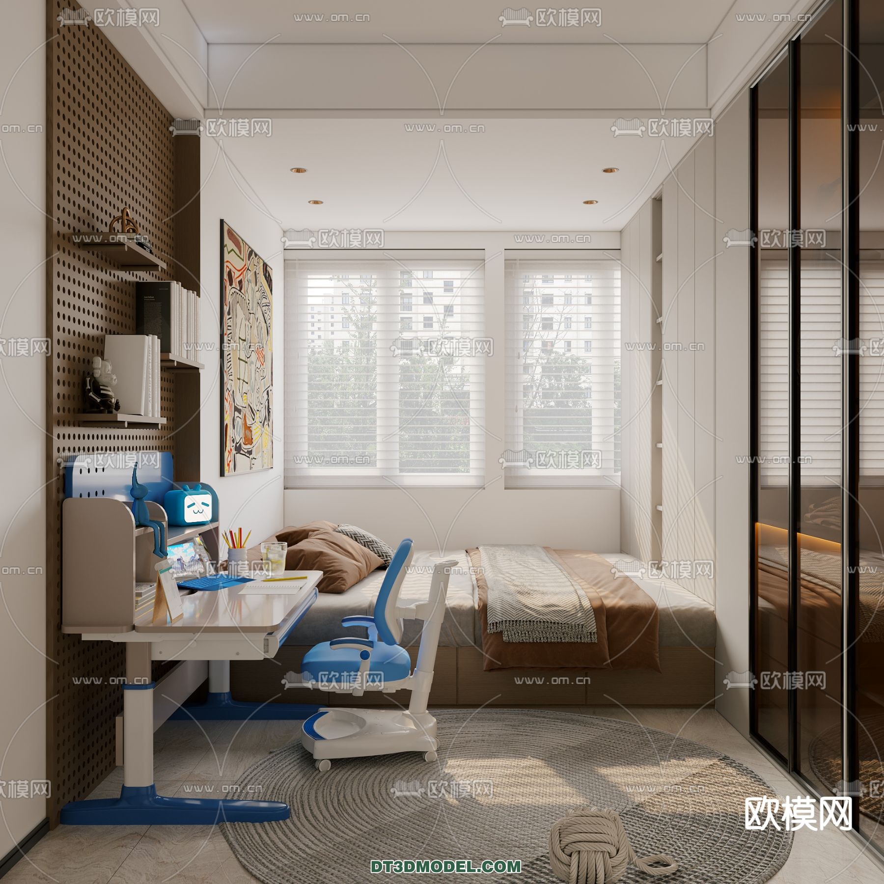 Tatami Bedroom – Japan Bedroom – 3D Scene – 041 - thumbnail 1