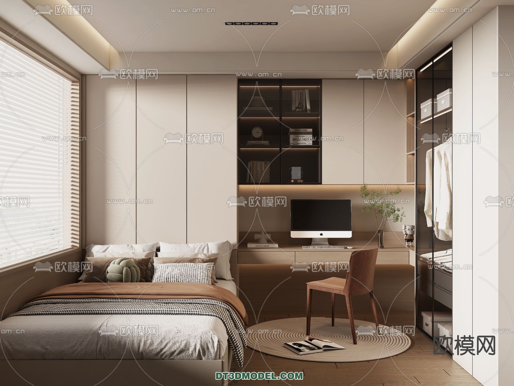 Tatami Bedroom – Japan Bedroom – 3D Scene – 042 - thumbnail 1