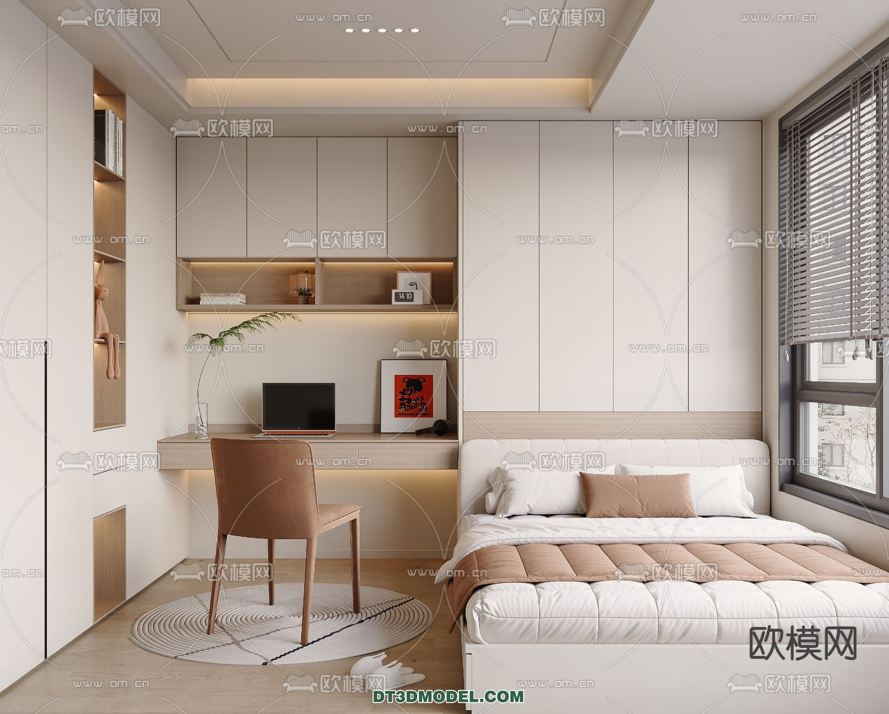 Tatami Bedroom – Japan Bedroom – 3D Scene – 051 - thumbnail 1