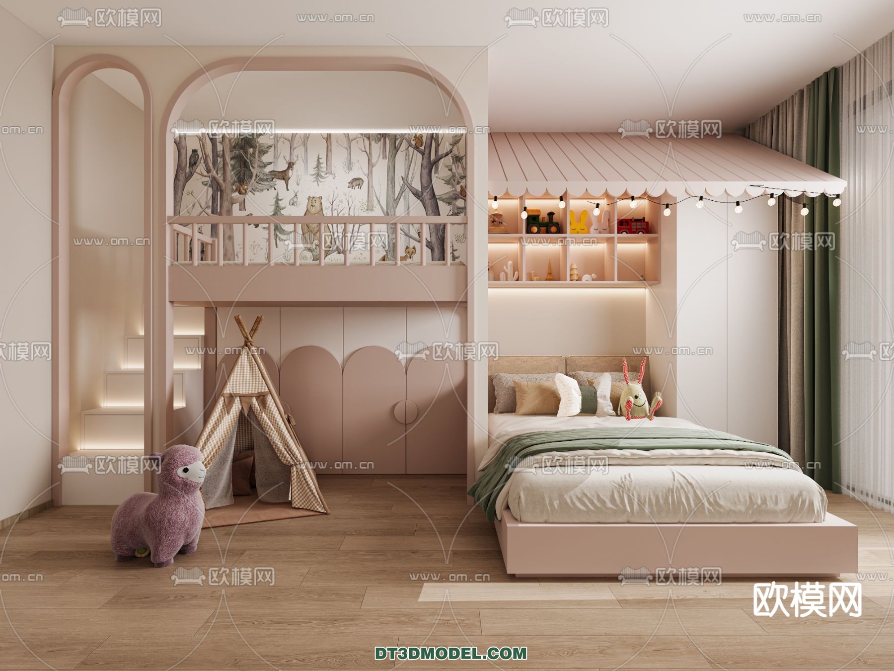 Tatami Bedroom – Japan Bedroom – 3D Scene – 053 - thumbnail 1