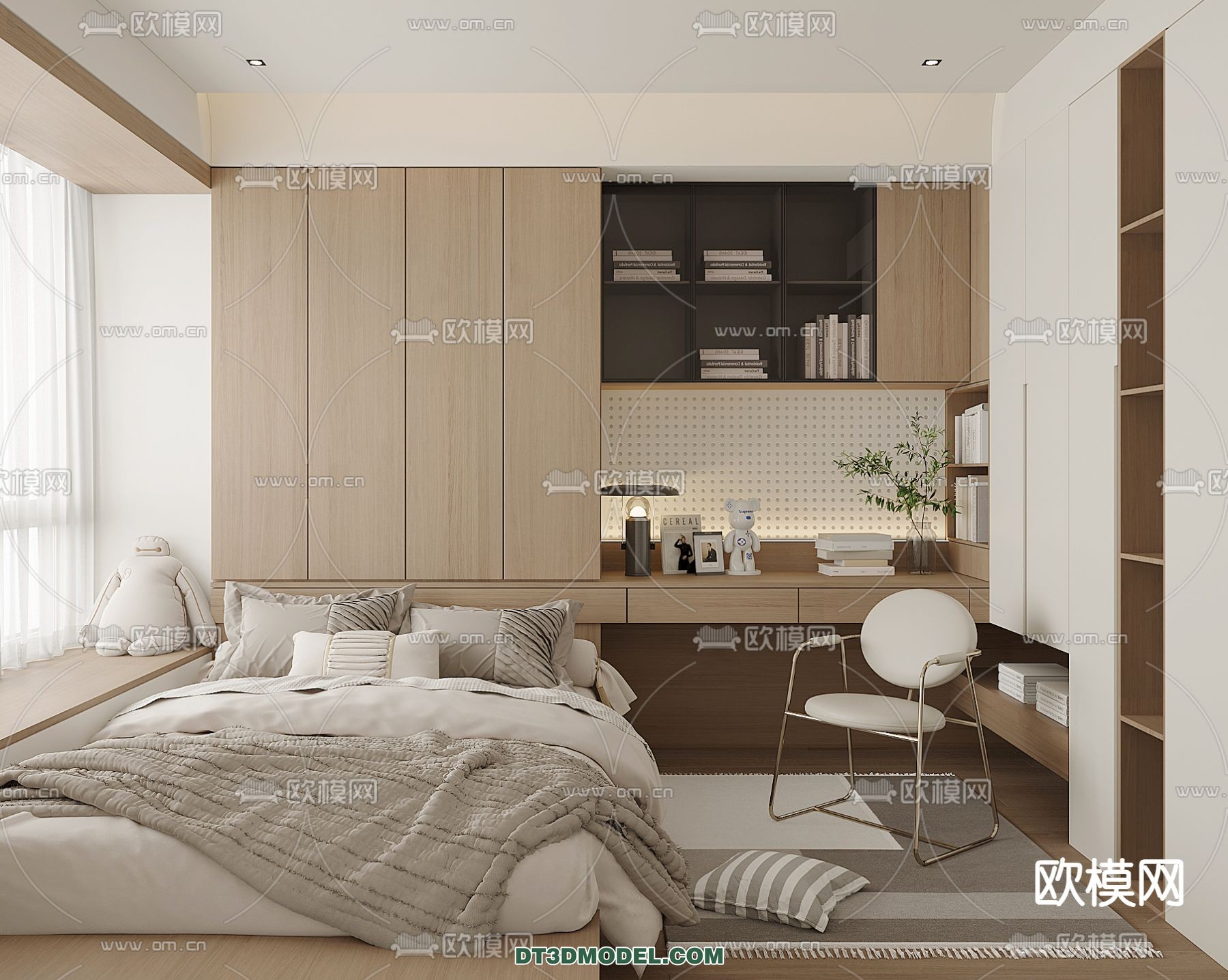 Tatami Bedroom – Japan Bedroom – 3D Scene – 069 - thumbnail 1