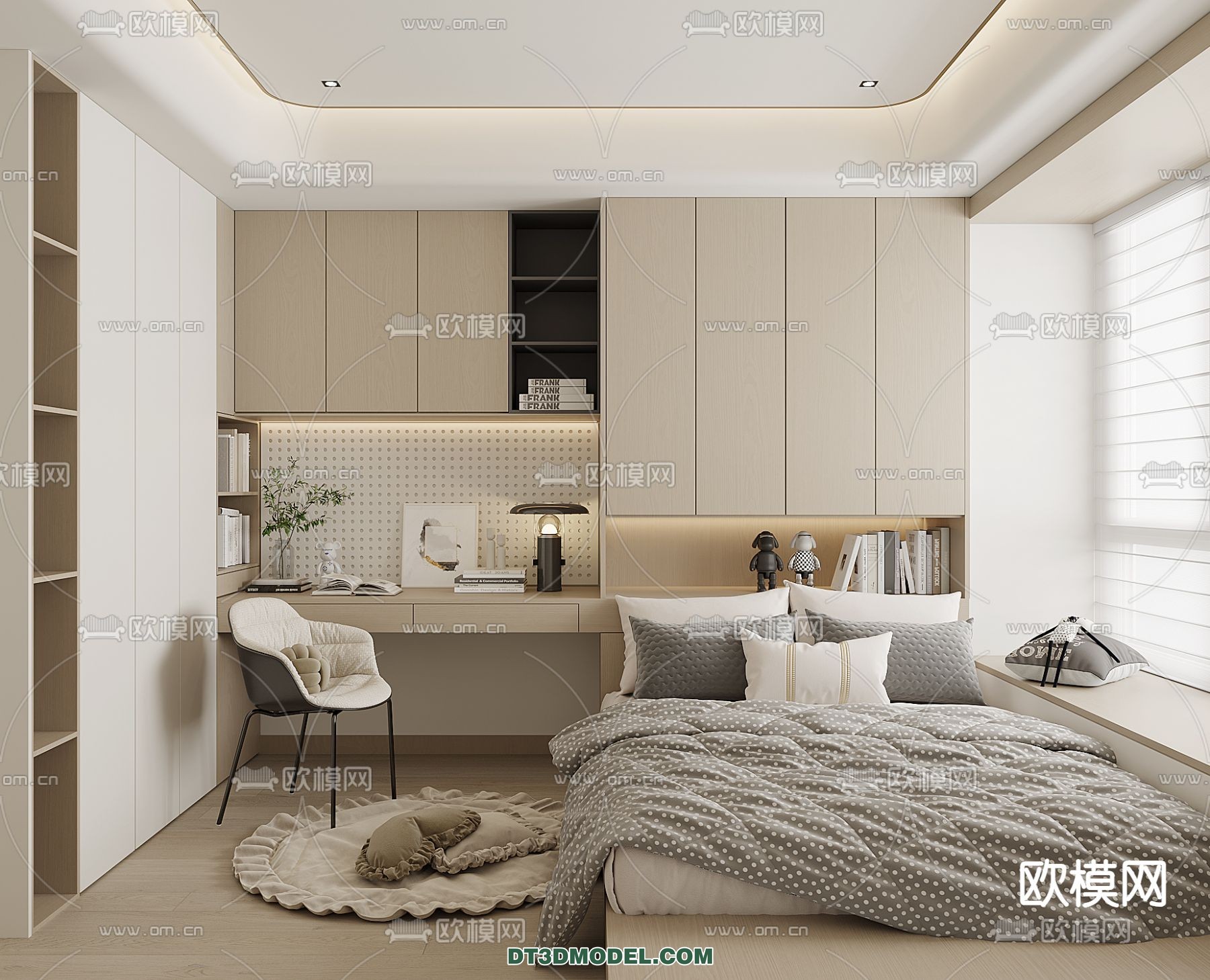 Tatami Bedroom – Japan Bedroom – 3D Scene – 070 - thumbnail 1