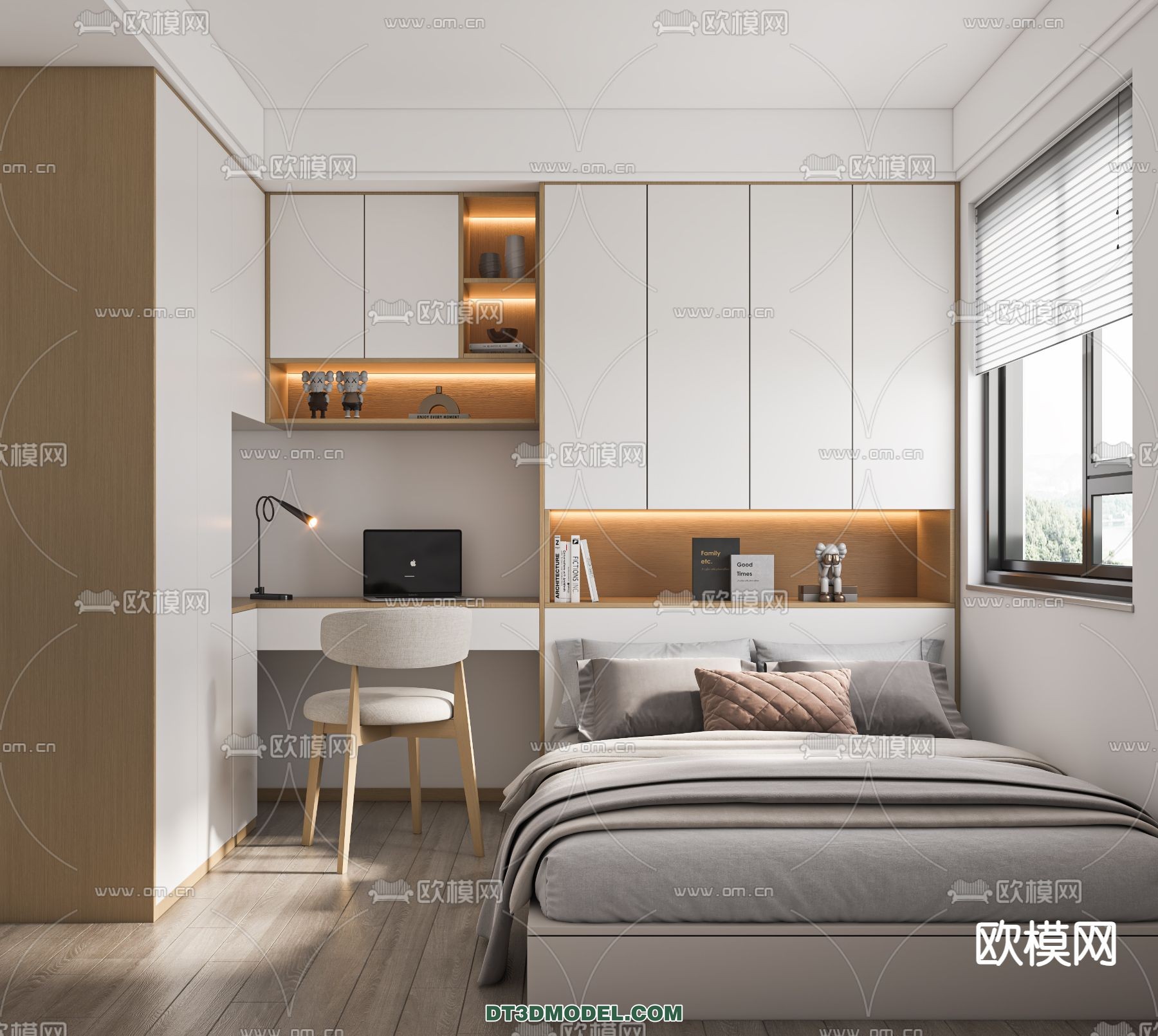 Tatami Bedroom – Japan Bedroom – 3D Scene – 074 - thumbnail 1
