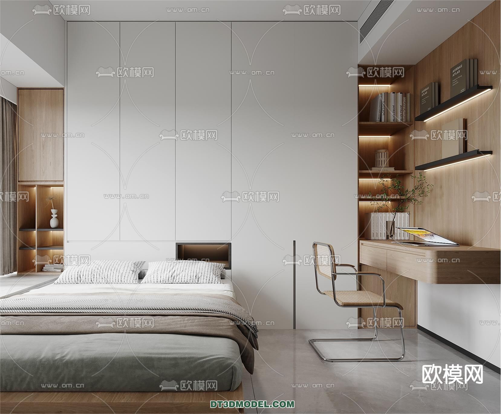 Tatami Bedroom – Japan Bedroom – 3D Scene – 075 - thumbnail 1