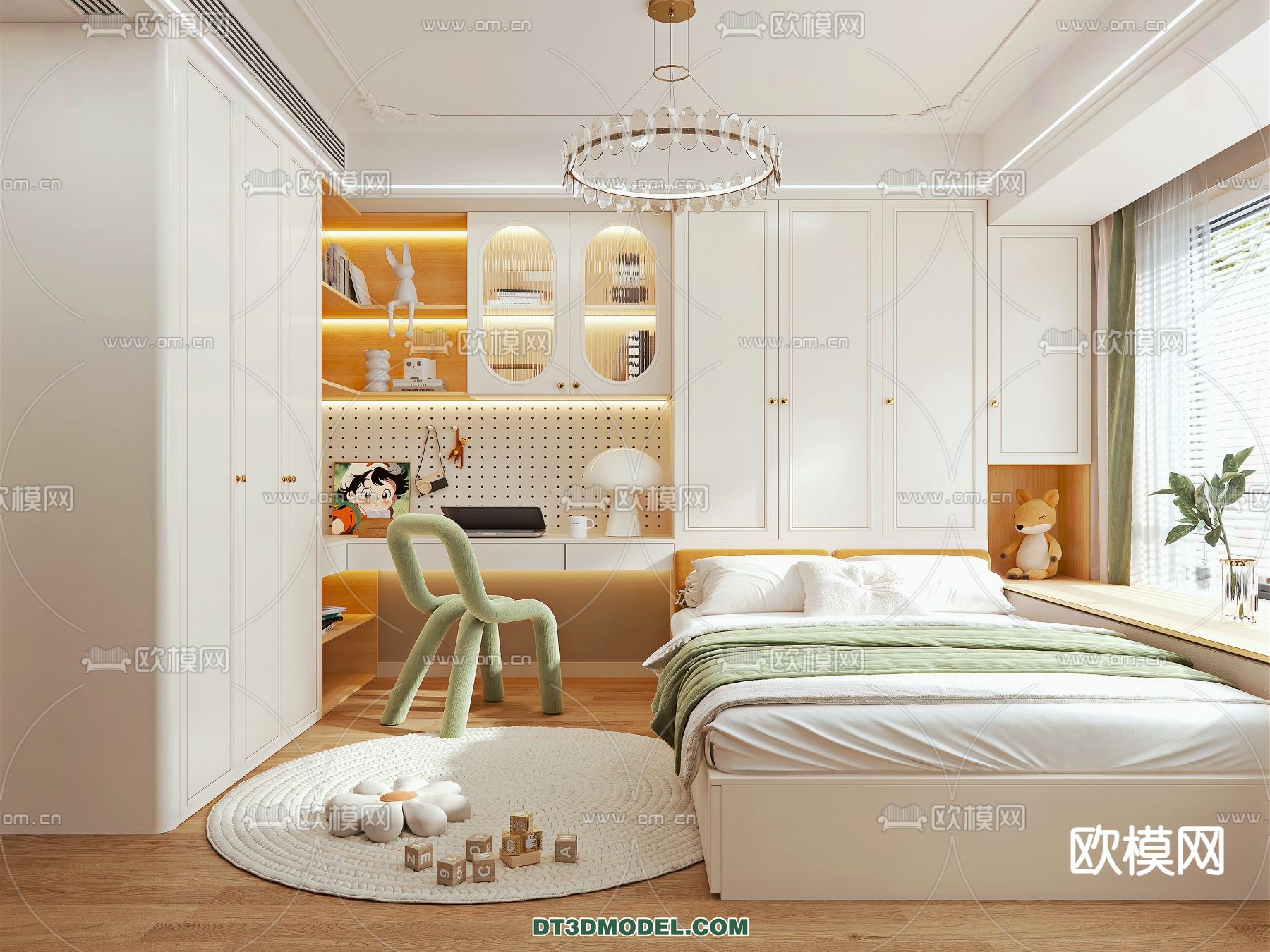 Tatami Bedroom – Japan Bedroom – 3D Scene – 076 - thumbnail 1