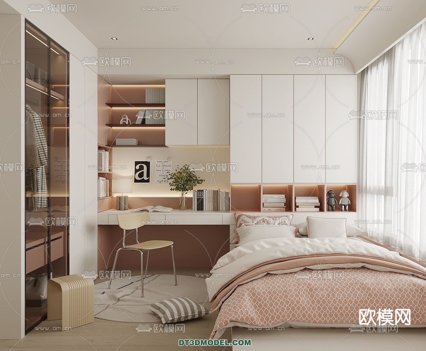 Tatami Bedroom – Japan Bedroom – 3D Scene – 085 - thumbnail 1