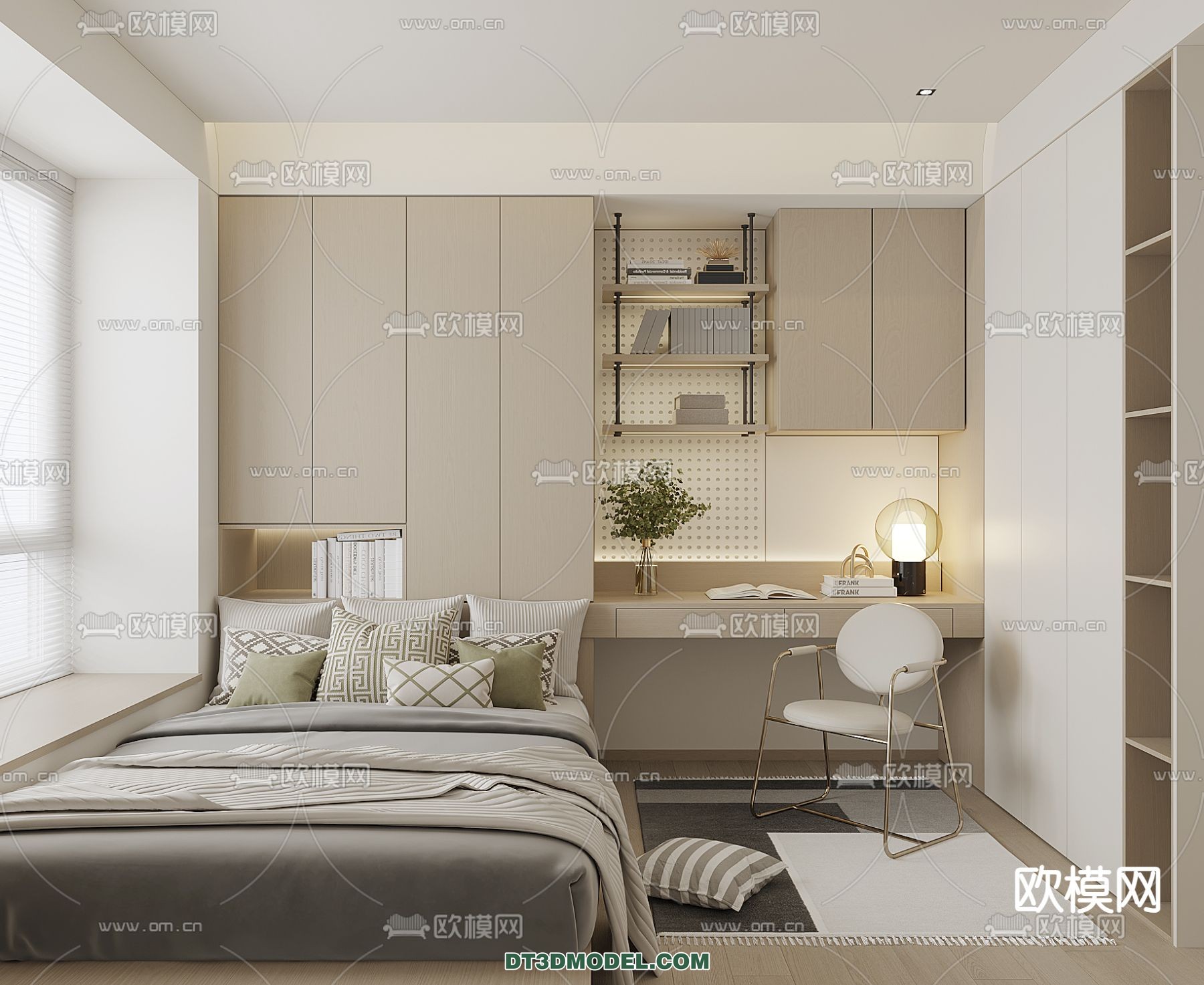Tatami Bedroom – Japan Bedroom – 3D Scene – 086 - thumbnail 1