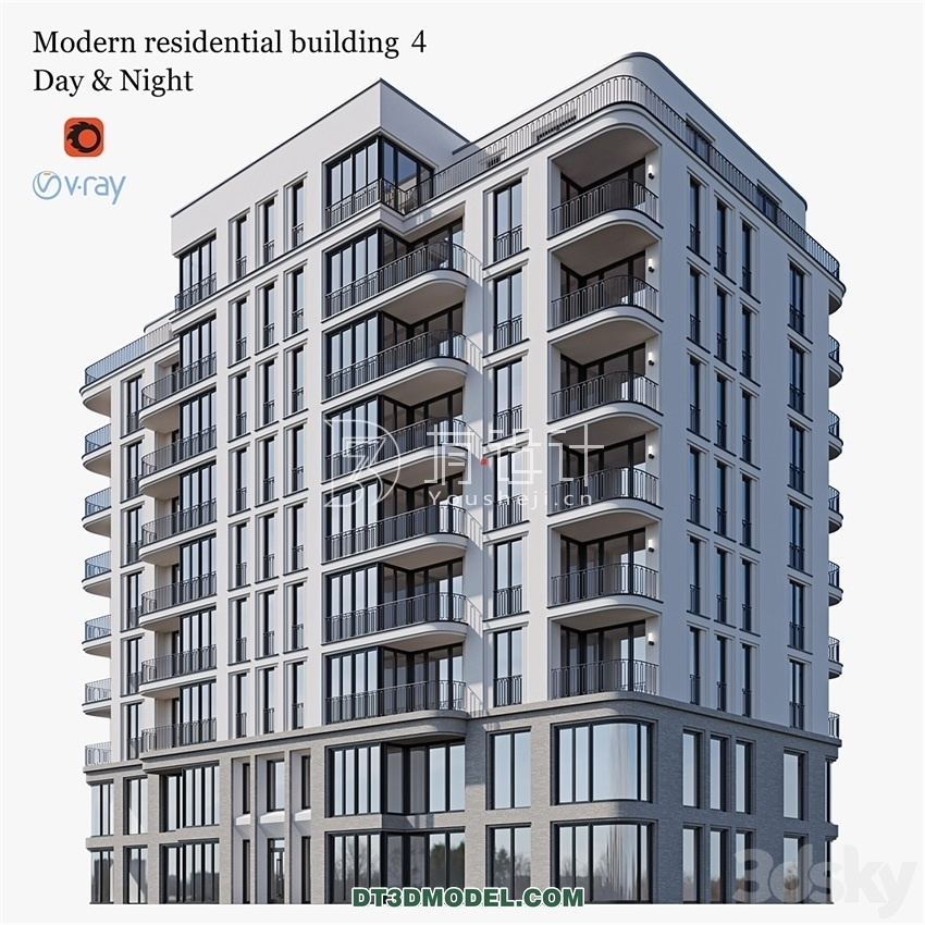 Architecture – Building – Apartment house 4 (9 storey) - thumbnail 1