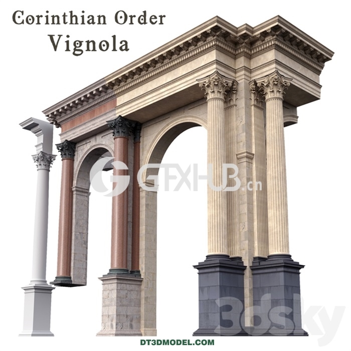 Architecture – Building – Corinthian Order Vignola Column - thumbnail 1