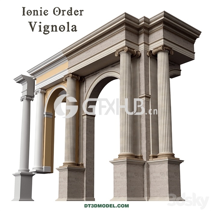 Architecture – Building – Ionic Order Vignola Column - thumbnail 1