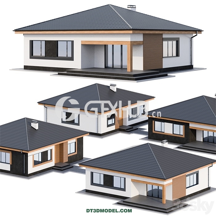 Architecture – Building – Modern one-storey cottage - thumbnail 1